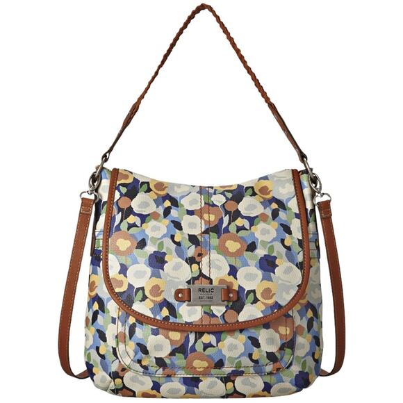 Relic Ella Convertible Strap Flap Front Crossbody Boho Retro Floral Bag - Picture 1 of 11